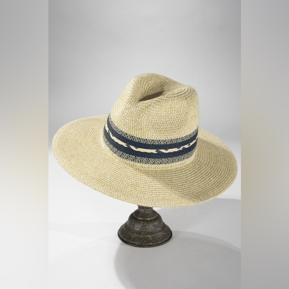 Women\'s Ruggine Braided Trim Panama Hat with Inner Adjustable Band